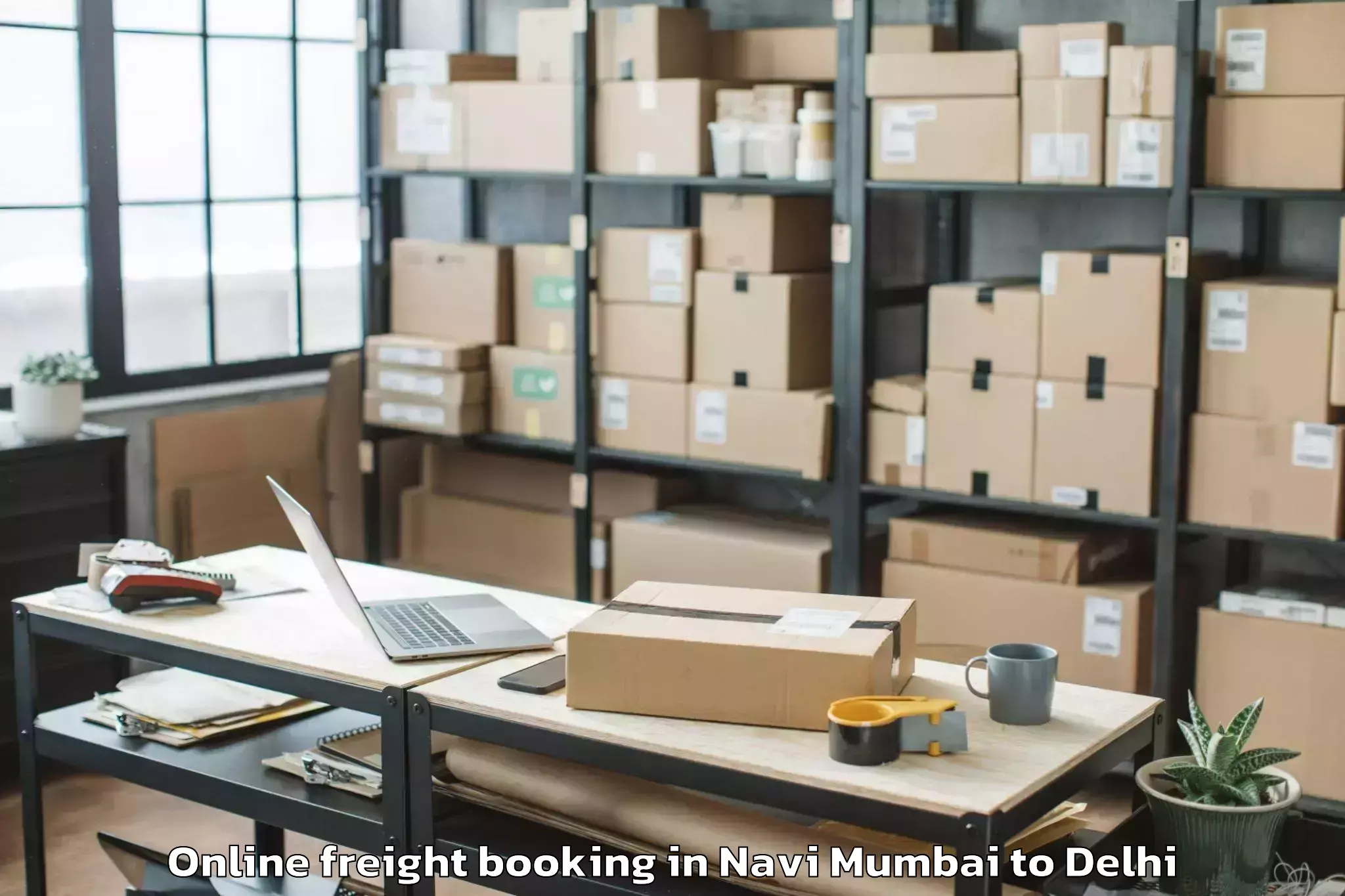 Top Navi Mumbai to Burari Online Freight Booking Available